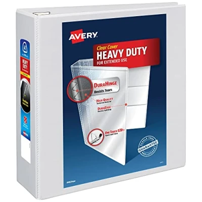 Afbeelding van Avery Robuuste gegoten aluminium EZD Reference View witte binder 10,16 cm (4 inch) 1 stuk wit