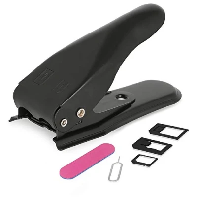 Afbeelding van Wicked Chili Dual Sim Stans En 4 In 1 Simkaartadapter Set Simstans Perforator (Nano, Micro, Standaard, Eject Pin) Voor Mobiele Telefoon, Smartphone Tablet, Zilver/Zwart