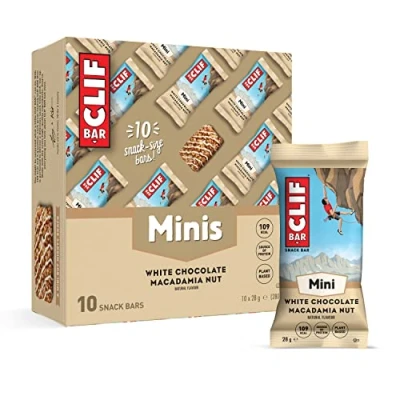 Afbeelding van CLIF Bar Minis, Proteïnerepen, Vitamine B12 &amp; B6, Witte Chocolade Macadamia Noten, 10 x 28 g
