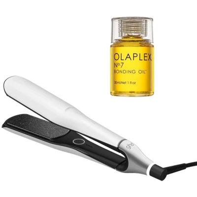 Afbeelding van ghd Chronos Max Styler White + Olaplex No.7 Bonding Oil 30ml bundel/set/pakket