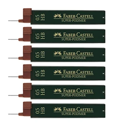 Afbeelding van Faber Castell 205040 Super Polymer stiftset, 6 stuks met elk 12 stiften, 0,5 mm, hardheid HB