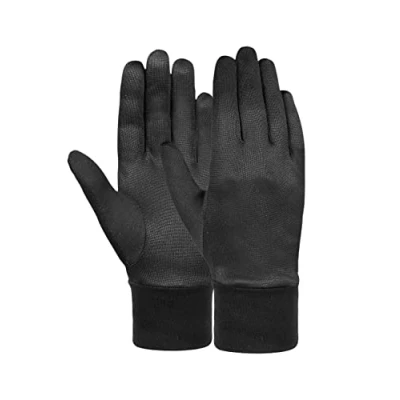 Afbeelding van Reusch Dryzone 2.0 ademende sporthandschoenen voor hardlopen, fietsen, wandelen, onderhandschoenen, dagelijkse handschoenen, touchscreen, winterhandschoenen, zwart, 8,5