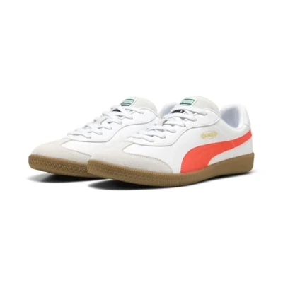 Afbeelding van Puma King 21 It Voetbalschoenen, uniseks, 25 Herfst/Winter Kleuren Wit Gloeiend Rood (15), 37.5 EU