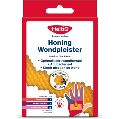 Afbeelding van Heltiq Honing Wondpleister 5ST