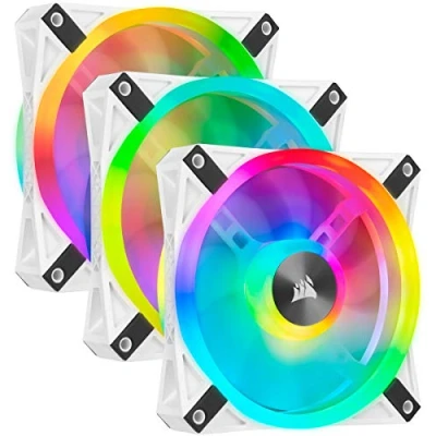 Afbeelding van Corsair Casefan iCUE QL120 RGB PWM White Triple Fan with Lighting Node CORE