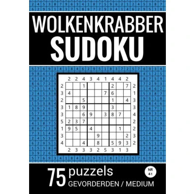 Afbeelding van Wolkenkrabber Sudoku Nr. 41 75 Puzzels Gevorderden / Medium