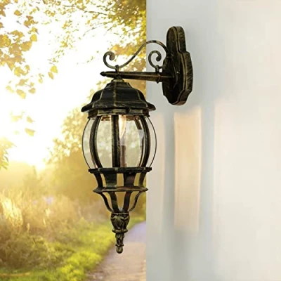 Afbeelding van Nostalgische buitenlamp wandlamp Brest in antiek hangende IP44 E27 60W voor tuin