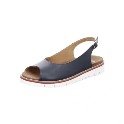 Afbeelding van ara Sandalen met plateauzool, Dames, Maat: 36, Blau Leer