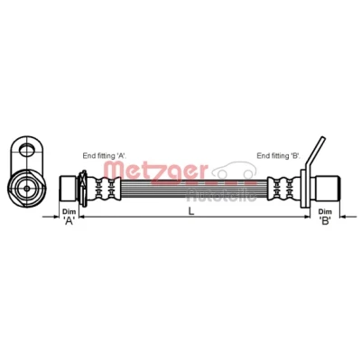 Afbeelding van METZGER 4110014 Remslang 350mm F10x1