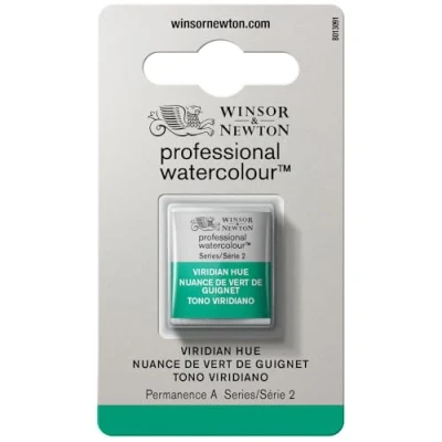 Afbeelding van Winsor &amp; Newton 0101696 Professional Watercolour Viridian Hue, 1/2 nap aquarelverf, levendige kleuren in kunstenaarskwaliteit, hoge kleurglans en helderheid, lichtecht