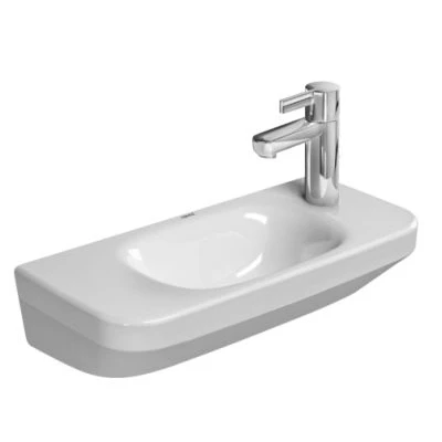 Afbeelding van Duravit DuraStyle fontein met overloop 1 kraangat rechts 50x22cm wit