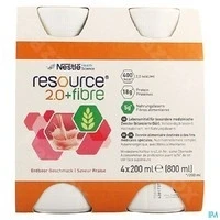 Afbeelding van Resource 2 0 Fibre aardbei 200 gram 4 stuks