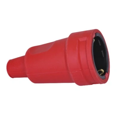 Afbeelding van Kopp aardingscontactrubber koppeling met knikbeveiliging, kleur rood (buiten) en zwart (binnen), 180412000