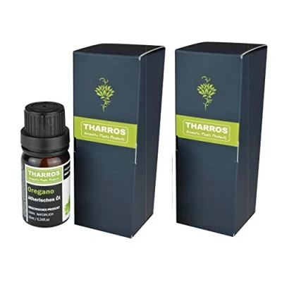 Afbeelding van 2 stuks Tharros Wilder Berg oregano olie om in te nemen, 100% etherische uit Griekenland, Origanum vulgare hirtum, x 10 ml premium kwaliteit, carvacrol, olie,
