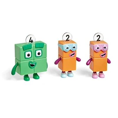 Afbeelding van Learning Resources HM95355UK Numberblocks Vier en de Terrible Tweeën officieel speelgoed inclusief 2 x Twee met beweegbare armen voor realistisch spelen perfect als decoratie