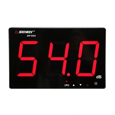 Afbeelding van 30 130dB geluidsniveaumeter, digitale decibelmeter met 9,6 inch LCD scherm, nauwkeurigheid 1,5dB, wandmontage