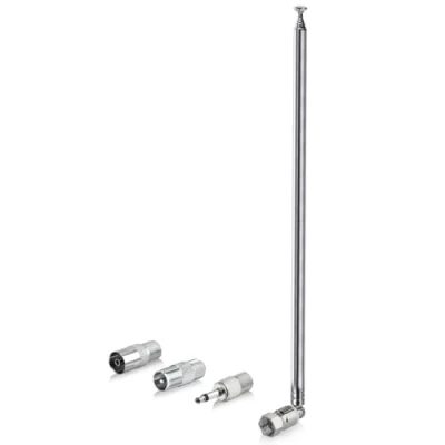 Afbeelding van Bingfu DAB FM Radio Antenna AV Receiver 75 Ohm Unbal F Adapter Telescopic to TV 2 kit for Tivoli Audio Model Sony Yamaha Denon Teac Pioneer Panasonic Onkyo Marantz