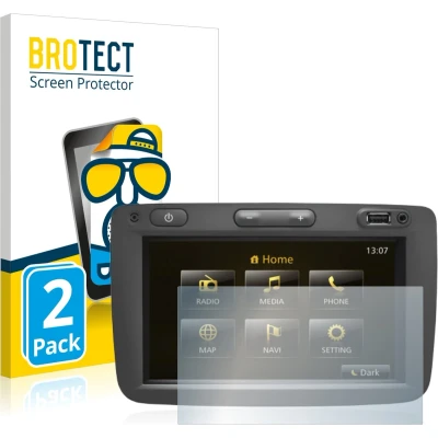 Afbeelding van BROTECT Screenprotector voor Dacia Duster 2 2019 Infotainment System Folie Beschermfolie matte (2 Stuks)