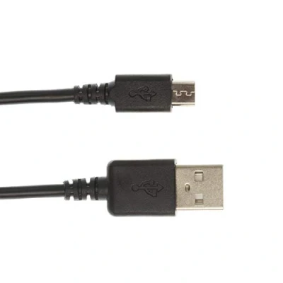 Afbeelding van Kingfisher Technology 90 cm zwarte USB oplader, oplaadstroom en gegevenssynchronisatiekabeladapter (22AWG), compatibel met Sena SMH5 FM Bluetooth headset intercom
