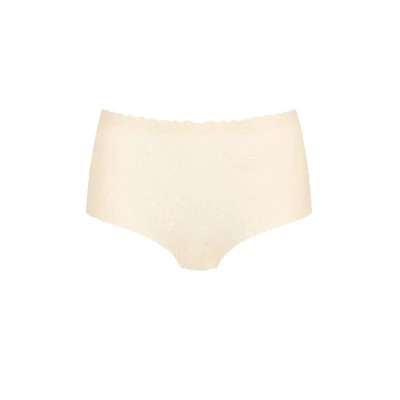 Afbeelding van sloggi ZERO Feel Lace 2.0 high waist maxislip met schulprand ecru