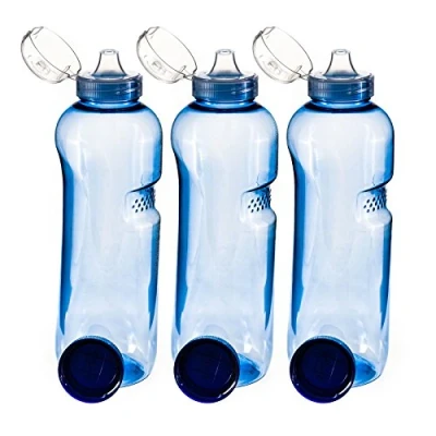Afbeelding van HDmirrorR Drinkfles, 3 x 1 l, Tritan, BPA vrij, inclusief drinkdeksel, flip top