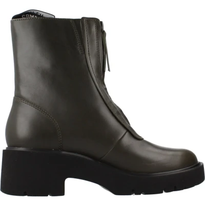 Afbeelding van Camper Milah Enkellaarsjes met plateauzool, Dames, Maat: 40, Dark green Leer