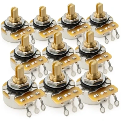 Afbeelding van CTS 450G B250K Lineair Potmeter Messing Short Split Shaft 1/4 Inch 10% voor Elektrische Gitaar Basgitaar (Set van 10)
