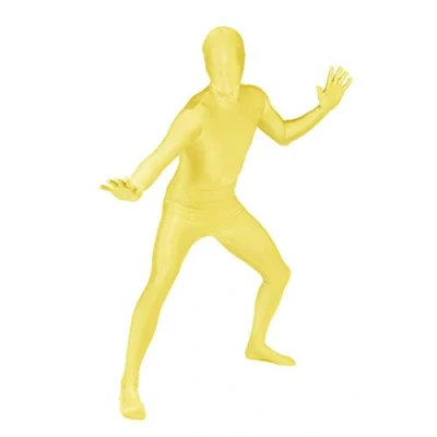 Afbeelding van Morphsuit Full Body Kostuum Geel, XL Originele bodysuit Voor volwassenen en kinderen Super rekbaar pak, geweldig doe het zelf feestoutfit Halloween, cosplay, verkleden mannen