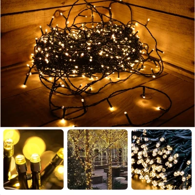 Afbeelding van Cheqo® Kerstverlichting Kerstboomverlichting Kerstlampjes Sfeerverlichting LED Verlichting Voor Binnen en Buiten Tuinverlichting Feestverlichting Lichtsnoer 40 LED&#039;s 3M Warm Wit Timer 8 Lichtfuncties Geheugen