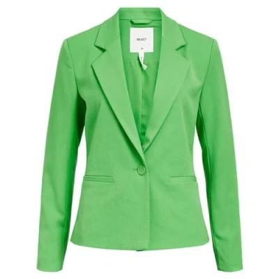 Afbeelding van OBJECT rechtvallende blazer OBJLISA van gerecycled polyester groen
