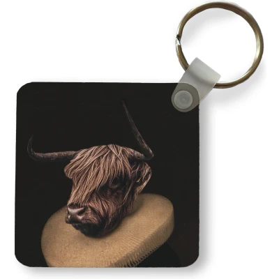 Afbeelding van Sleutelhanger Schotse hooglander Kleding Kunst Plastic Rond Uitdeelcadeautjes