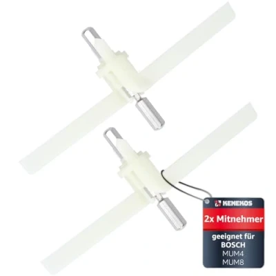 Afbeelding van Kenekos economische set 2x Doorloopsnijmachine vleugels, meenemer, geschikt voor Bosch keukenmachines MUM4, MUZ4DS2, MUZ4DS3, zoals 00091027/091027