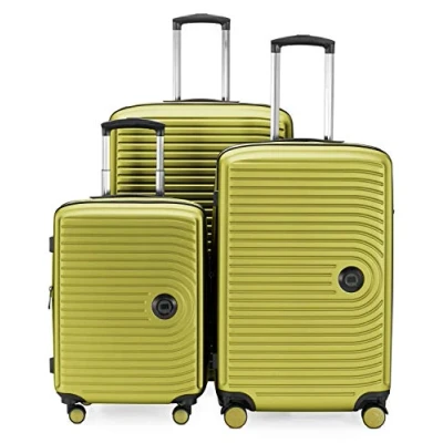 Afbeelding van HAUPSTSTADTKOFFER Mitte set van 3 koffers handbagage koffer 55 cm, middelgrote 68 cm + grote reiskoffer 77 harde schaal ABS, TSA, varen