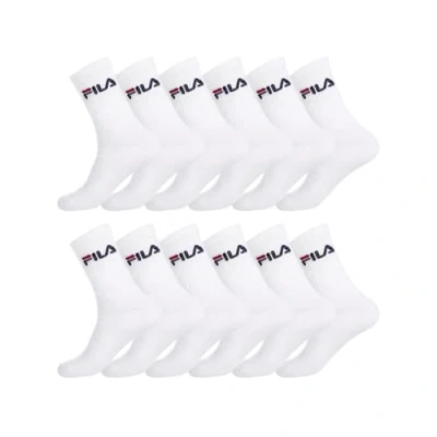 Afbeelding van Fila Sportsokken (12 stuks) heren, wit (wit B Bl), 39 42 EU