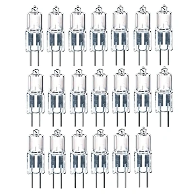 Afbeelding van ShuoHui G4 Halogeenlampen, 5 W, 12 V, dimbaar, bi pinbasis, heldere capsule, warmwit, gloeilamp