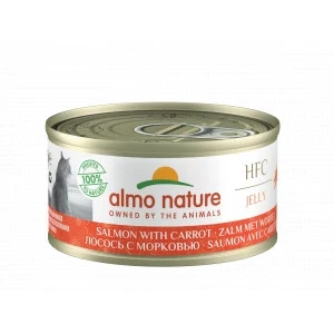Afbeelding van Almo Nature HFC Jelly zalm met wortel natvoer kat (70 g) 6 x 70 g