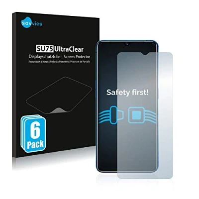 Afbeelding van Savvies Screenprotector voor realme X2 Pro Folie Beschermfolie transparant (6 Stuks)