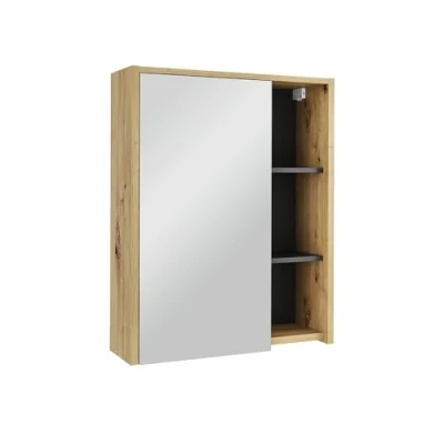 Afbeelding van Vicco ViolaBadkamerspiegelkast 60 x 75 cm met open vakken Artisanaal/grijs