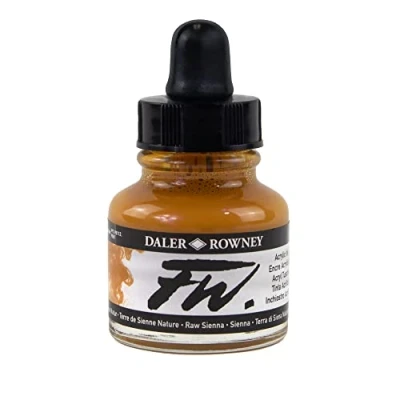 Afbeelding van Daler Rowney acryl verf FW acrylverf, 29,5 ml flessen, verschillende kleuren 29.5ml Gele oker