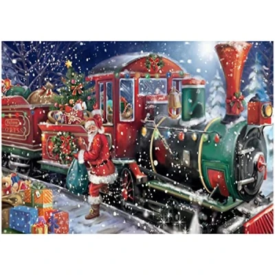 Afbeelding van DIY 5D Diamond Painting Kit, by Numbers for Adults Rhinestone Embroidery Cross Stitch Christmas Carriage Arts Craft Canvas Wall Decor