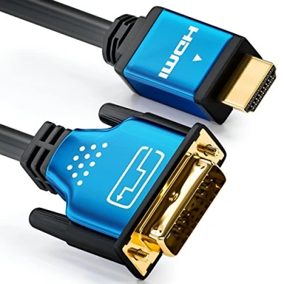 Afbeelding van deleyCON 1m HDMI naar DVI Kabel High Speed 1080p Full HD 3D Ready Monitorkabel