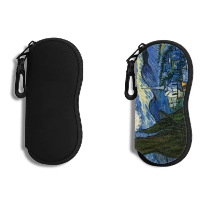 Afbeelding van Ibenzoa® Stijlvolle en Beschermende Zachte Brillenkoker met Riemclip Neopreen Rits voor Reizen