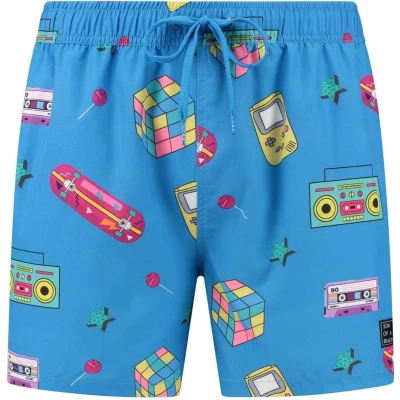 Afbeelding van Son of a Beach Retro Blue Jongens Zwembroek maat 74 80 Blauw