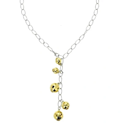 Afbeelding van Behave Zilver kleurige ketting met goud hangers
