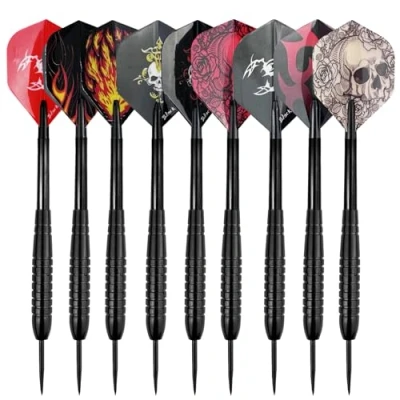 Afbeelding van Ghazpmuk dartpijlen van metaal, met stalen punt, 25 gram, set voor beginners, professionele flights en schachten, dartbord, stang, speelkamer