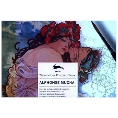 Afbeelding van Mucha: Postcard Colouring Books