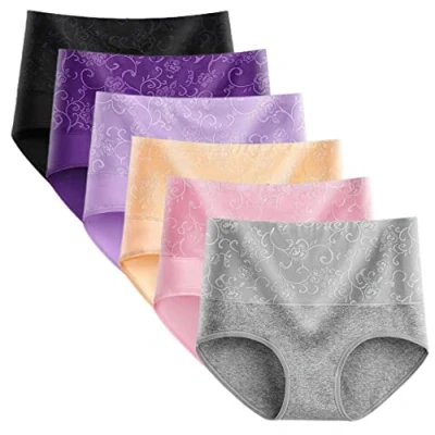 Afbeelding van Yintry Damesslip, katoen, slip, hoge taille, weekbed, ondergoed, keizersnede, onderbroek, multipack, Stijl2, L