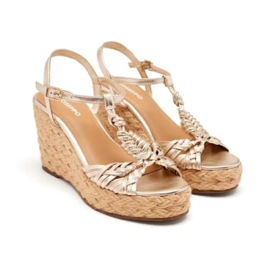 Afbeelding van GIOSEPPO Castine Sandalen met sleehak voor dames, Platina, maat 37, 37 EU