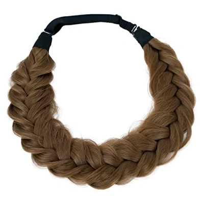 Afbeelding van CAISHA Gevlochten Haarband Haarstukje Haaraccessoires Lichtbruin HZ203