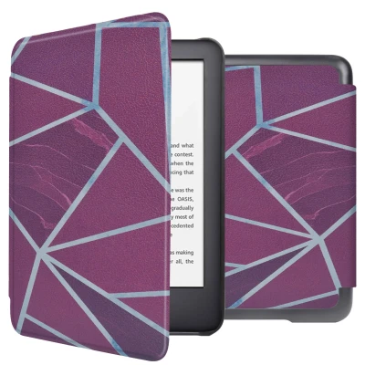 Afbeelding van Amazon Kindle (2022) 11th gen Hoes: iMoshion Design Sleepcover Bookcase zonder stand Bordeaux Graphic Kunstleder E Reader Hoezen